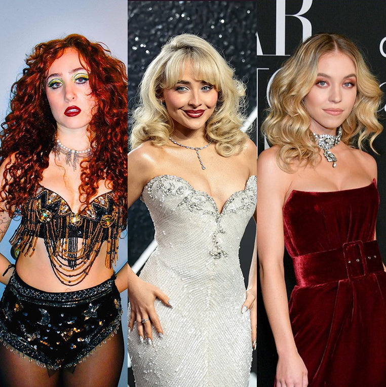 Celebrity-inspired curly hairstyles tutorial featuring Chappell Roan, Sabrina Carpenter, and Sydney Sweeney
