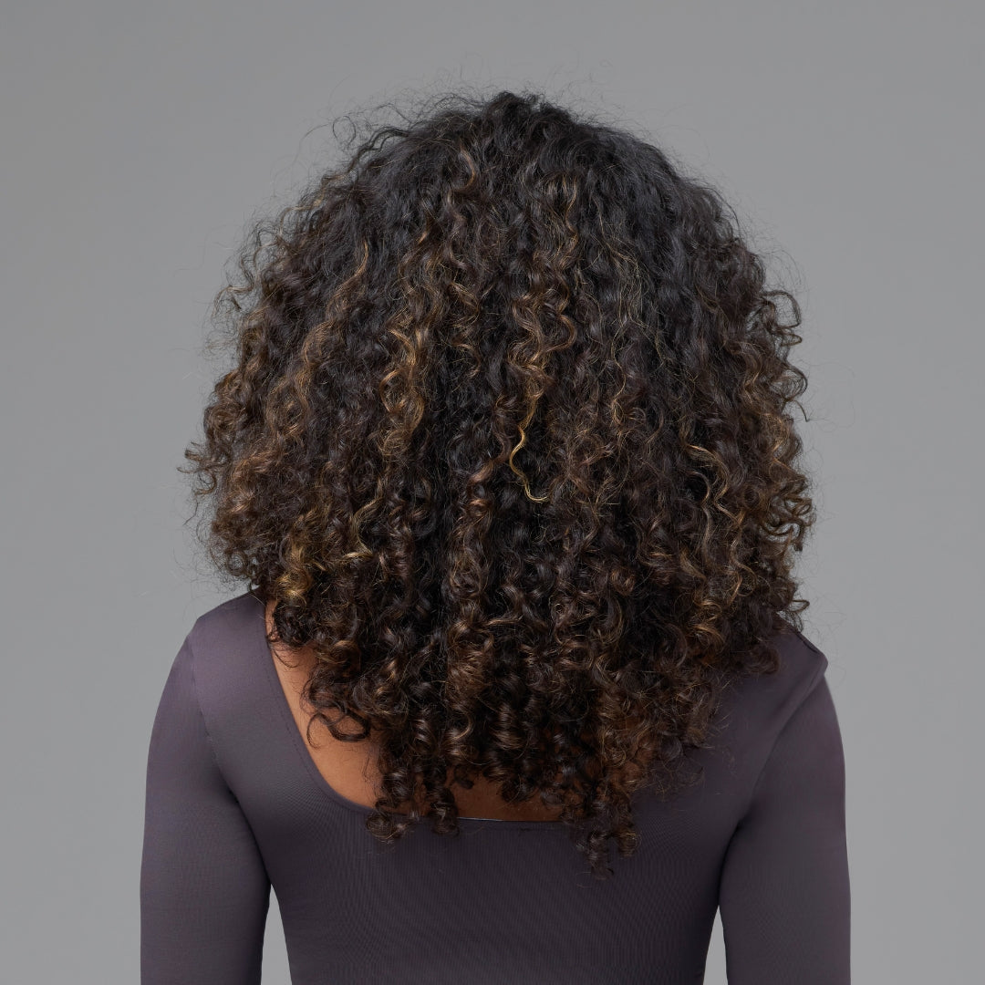High porosity curly hair texture