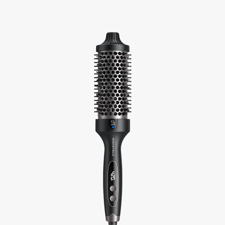Black Blowout Boost Grande with bristle head and cylindrical design on a white background