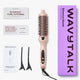 Wavytalk pink Blowout Boost ionic thermal brush with packaging and accessories on a white background