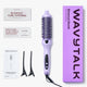 Wavytalk purple Blowout Boost ionic thermal brush with packaging and accessories on a white background