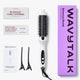 Wavytalk white Blowout Boost ionic thermal brush with packaging and accessories on a white background