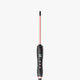 A rose gold Micro Wave hair curler with a digital temperature readout.