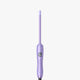 A purple Micro Wave hair curler with a digital temperature readout.