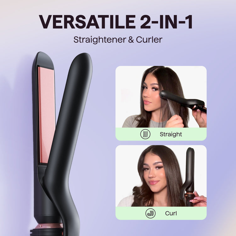 Wavytalk 3 in 1 Curling Wand Set with Heated Round Brush,Versatile Styling