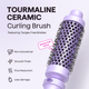 Purple Thermal Brush attachment from the Multi Curl 5-in-1 set, featuring a detailed benefits list for voluminous styling on a light purple background.