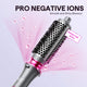 grey Blowout Boost hair styling tool with negative ions feature on a light purple background
