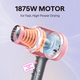 Rose Gold Blown Away hair dryer with a powerful 1875W motor for professional drying, featured on a light purple background.
