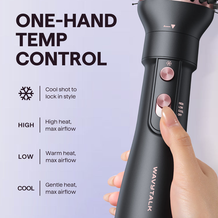 Wavytalk Hair Dryer Brush Set, Air Sculpt 4-in-1 Hot Air Brush Set