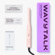 Pink Cool Curl Pencil with Wavytalk packaging and promotional materials on a white background