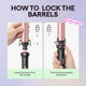 Wavytalk 5 in 1 Curling Wand Set, 0.5-1.25" Barrels& Thermal Brush& Crimper
