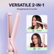 Wavytalk 3 in 1 Curling Wand Set with Heated Round Brush,Versatile Styling