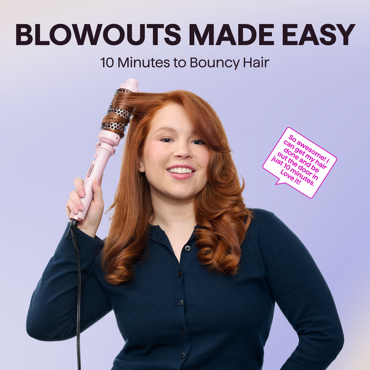 Wavytalk 3 in 1 Curling Wand Set with Heated Round Brush,Versatile Styling