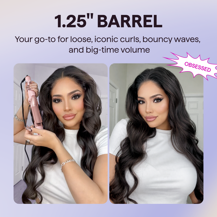 Wavytalk 3 in 1 Curling Wand Set with Heated Round Brush,Versatile Styling