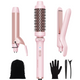Wavytalk 3 in 1 Curling Wand Set with Heated Round Brush,Versatile Styling