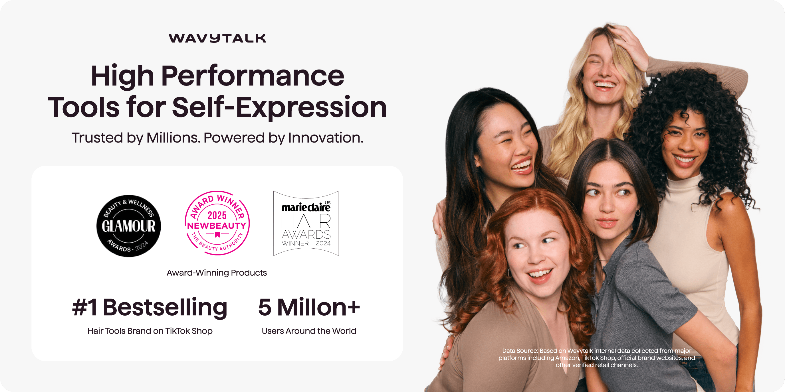 Wavytalk award-winning hair styling tools - #1 bestselling TikTok Shop brand trusted by 5 million users