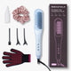 Wavytalk Blue Steamline Pro Hair Straightener Brush with accessories on a white background