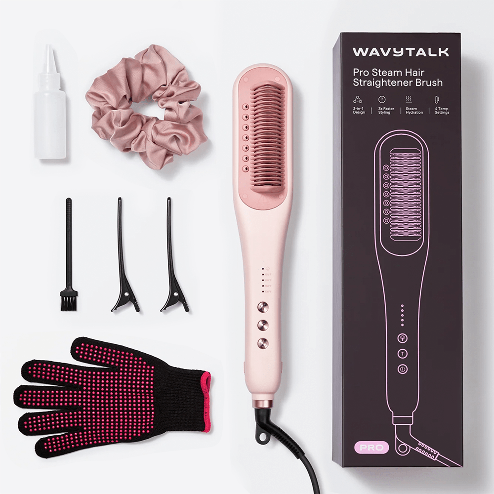 Sleek Steam Duo | Steam Brush + Steam Straightener – Wavytalk