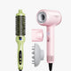 Green Blowout Boost and pink Turblow Pro display on a white background