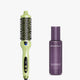 Green Blowout Boost and bottle of Smooth Barrier on a white background