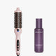 Pink Blowout Boost and bottle of Smooth Barrier on a white background