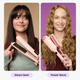 The two women are holding a Steam Sesh and a Power wave respectively, against different background colors.