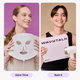 The two women are holding a Bare It and a Glow Time respectively, against different background colors.