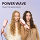 Two women with styled hair holding pink Power Wave against a light purple background with 'Power Wave' text.