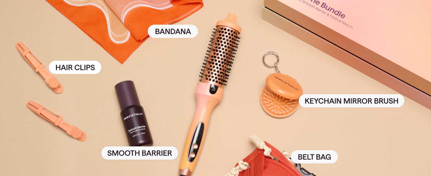 Blowout boost bundle with brush, clips, bandana, and accessories