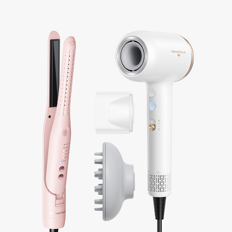 LOUVREDO☆復元CURL DRYER Dry & Curl Duo | Hair Dryer + Airflow Styler for Effortless Curls