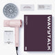 Pink Turblow Pro with packaging and guides on a white background
