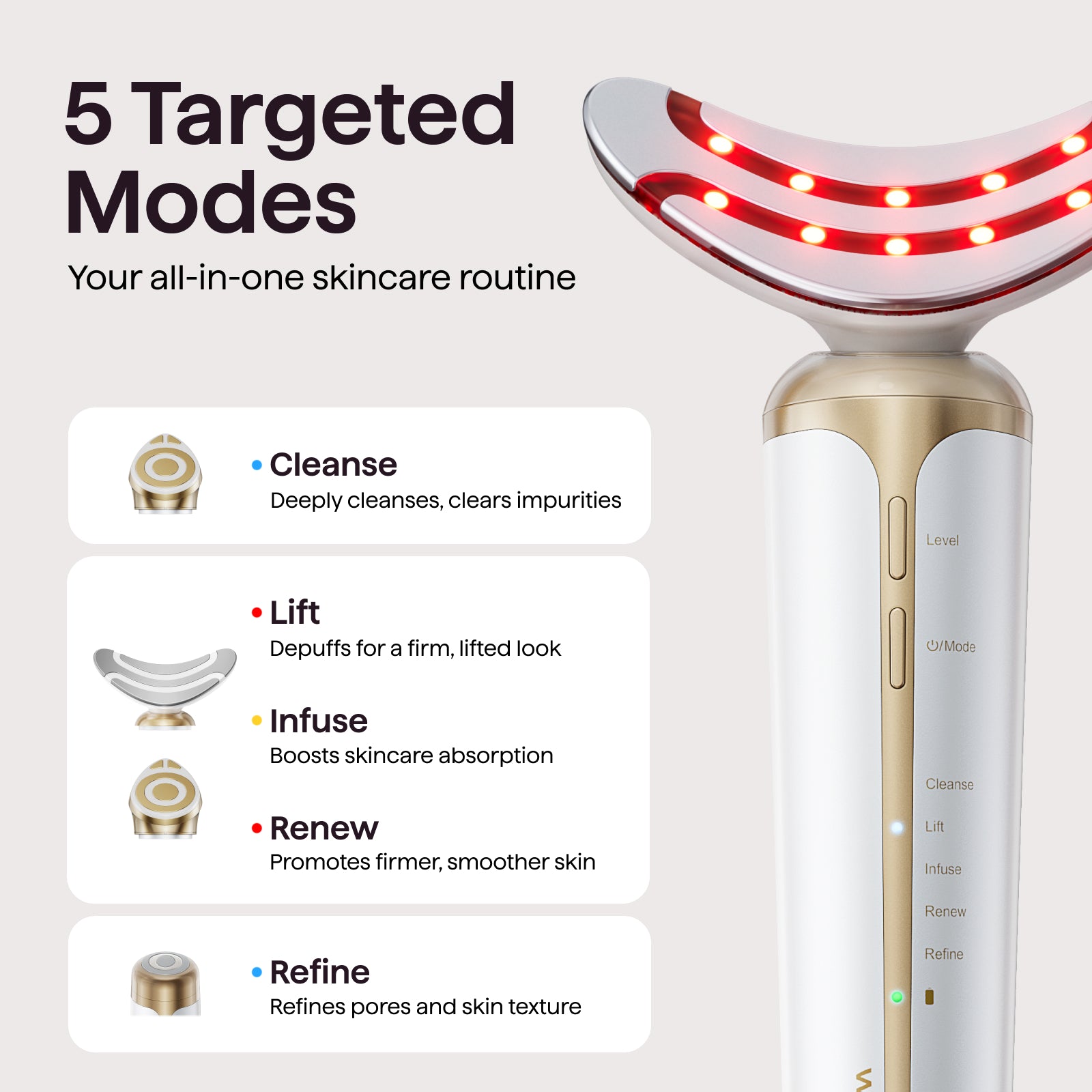 Sculpt Time Microcurrent Facial Device | Wavytalk