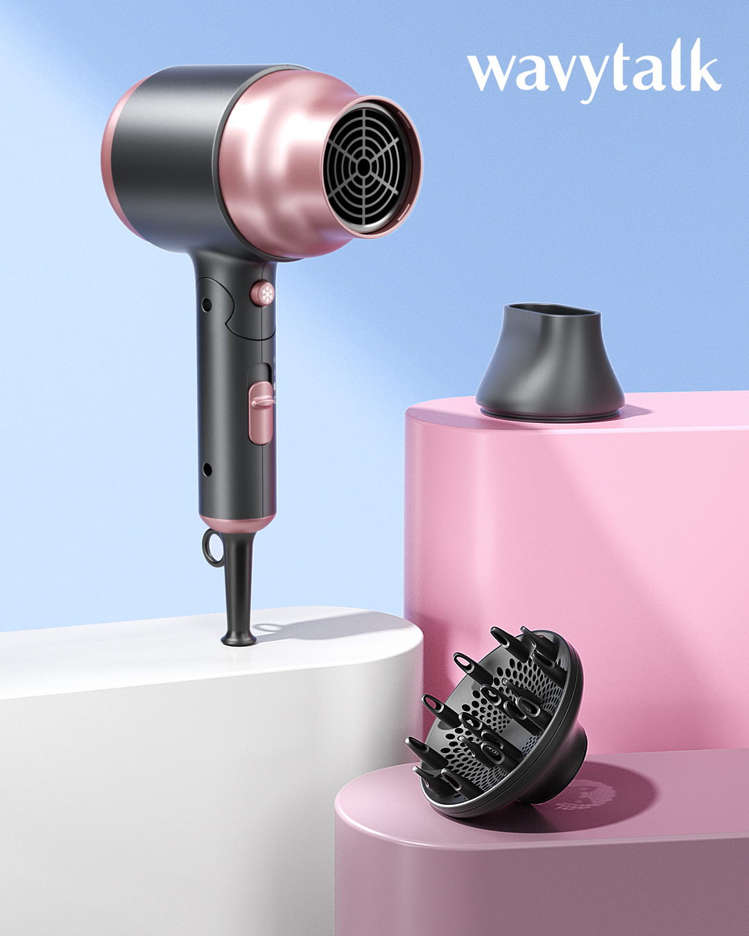 Portable Hair Dryer with Diffuser