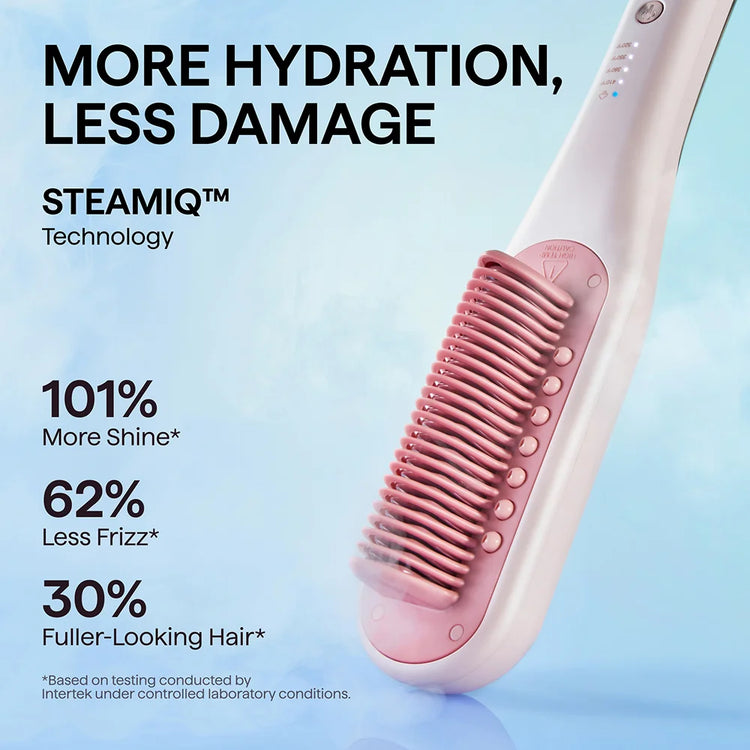 Wavytalk Steamline Pro Steam Straightener Brush - for Smooth Shiny