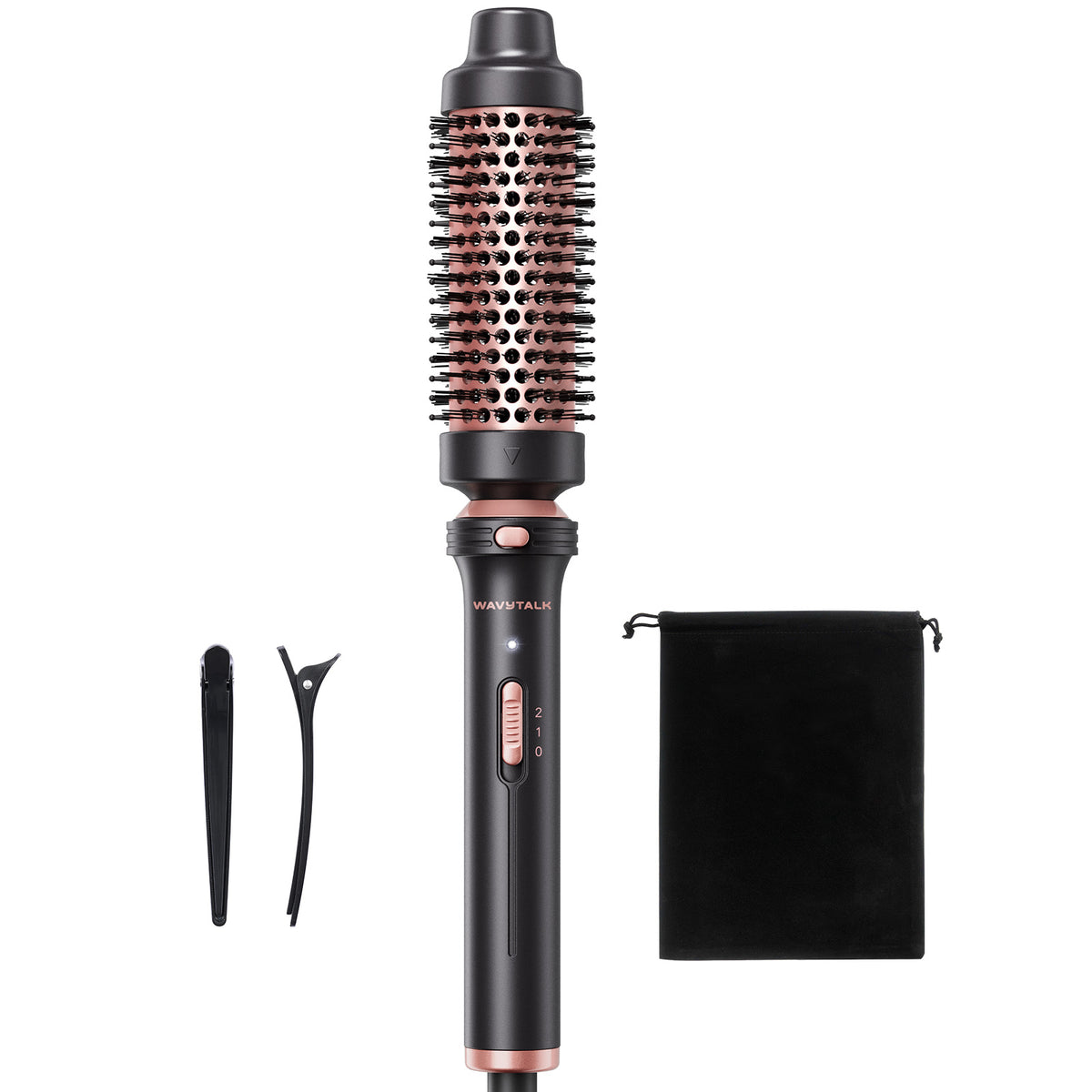 Wavytalk Thermal Brush 1.5" Detachable Heated Round Brush for Blowout Look