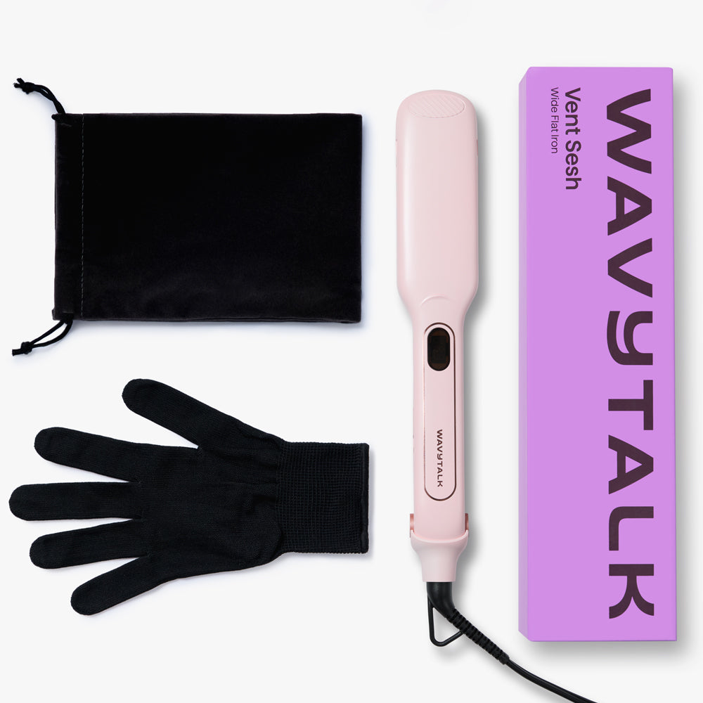 Pink Vent Sesh with black glove, black pouch, and purple packaging on a white background