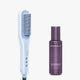 Blue Steamline Pro and bottle of Smooth Barrier on a white background