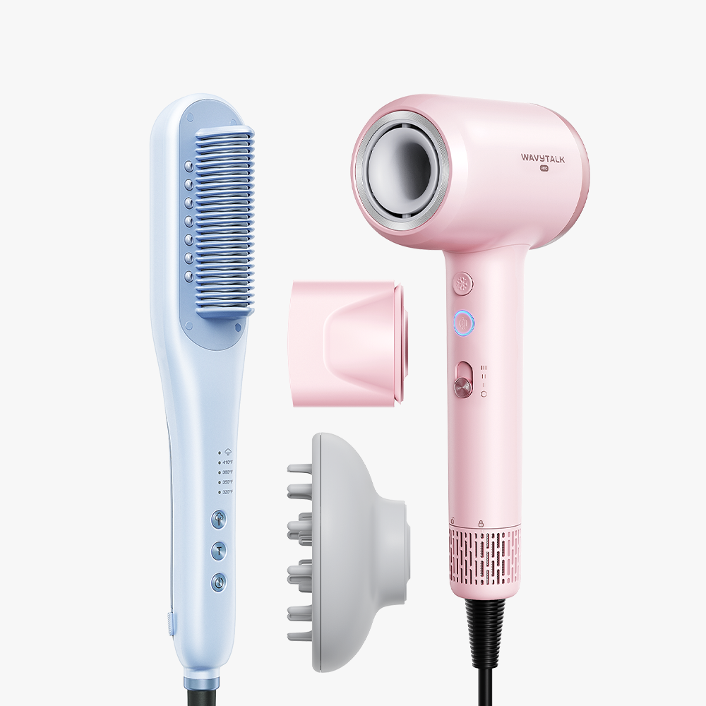 Salon Pro Duo | Alisador a vapor + Secador de pelo para un cabello