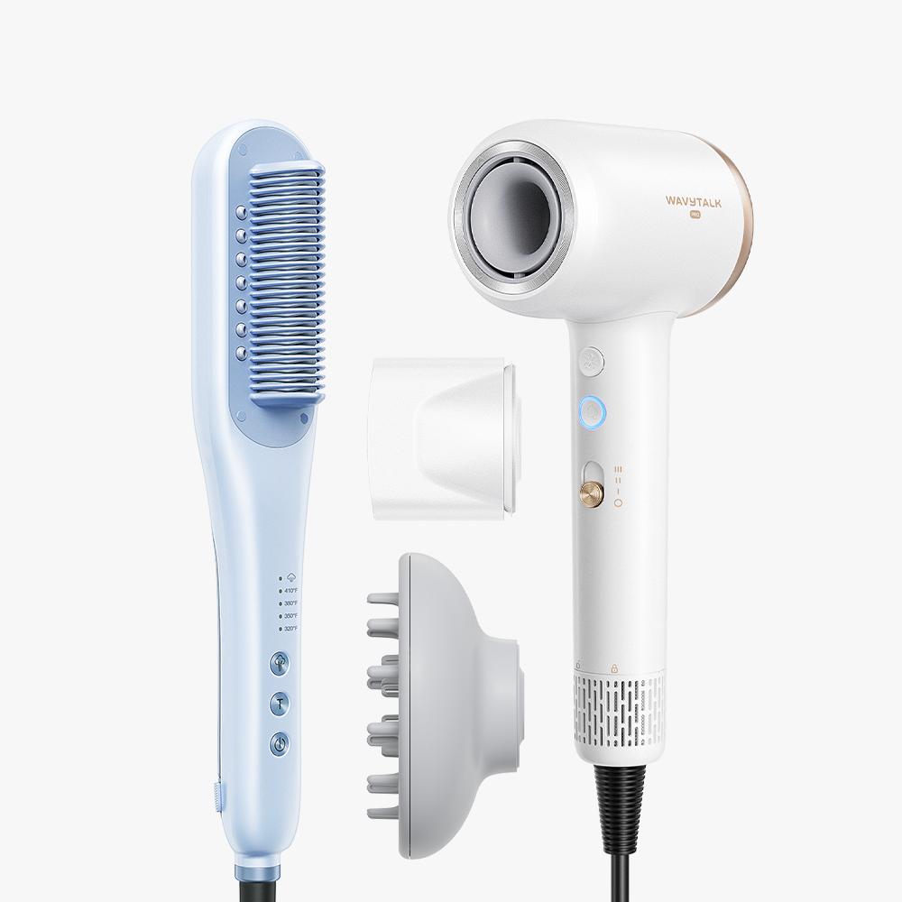 Salon Pro Duo | Steam Straightener + Hair Dryer for Sleek, Shiny