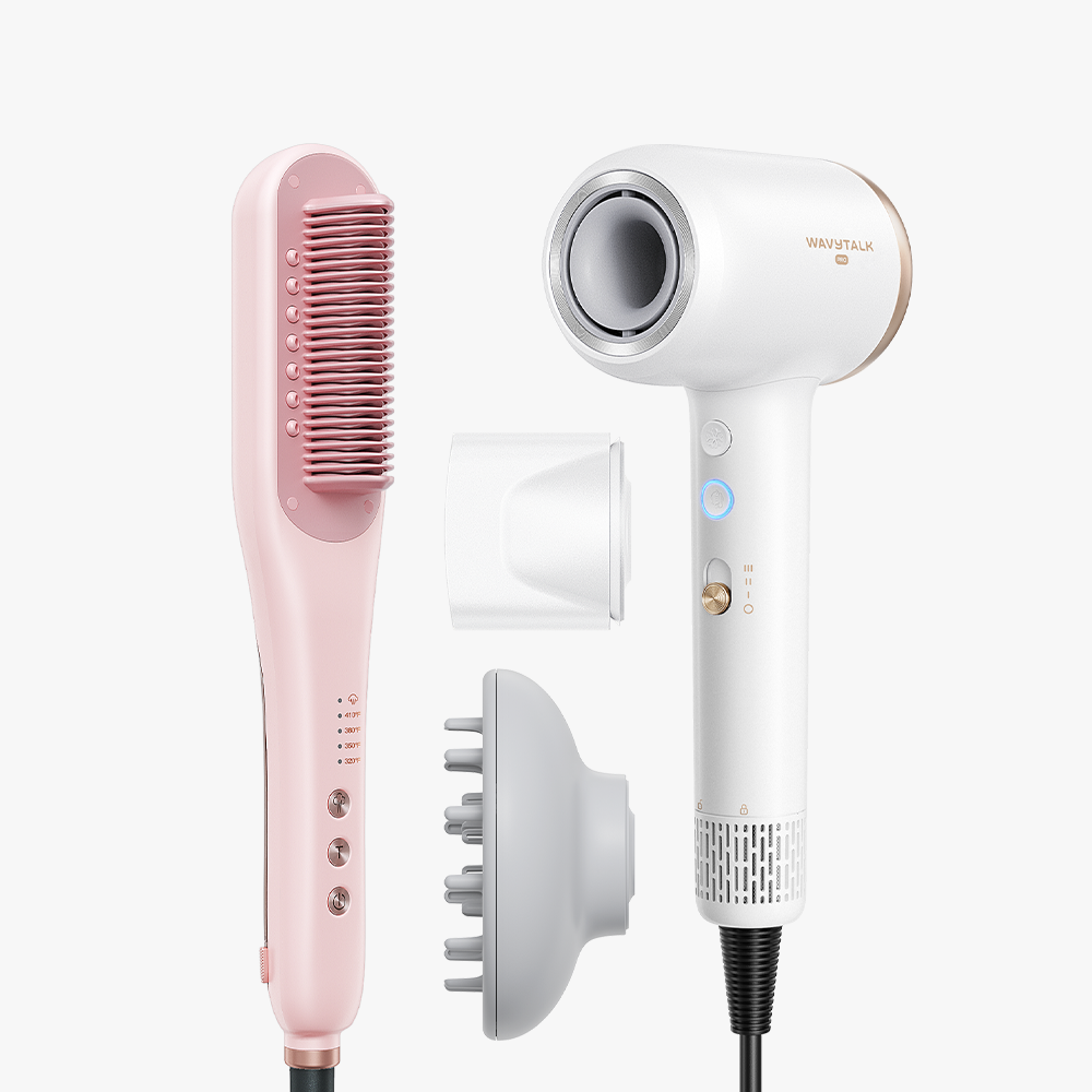 Salon Pro Duo | Steam Straightener + Hair Dryer for Sleek, Shiny