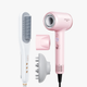 White Steamline Pro and pink Turblow Pro on a white background