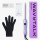 Purple WavyTalk Micro Wave with black glove and packaging on a white background