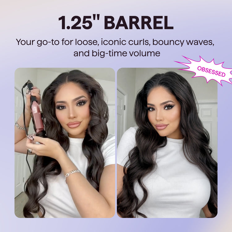 Wavytalk 3 in 1 Curling Wand Set with Heated Round Brush,Versatile Styling