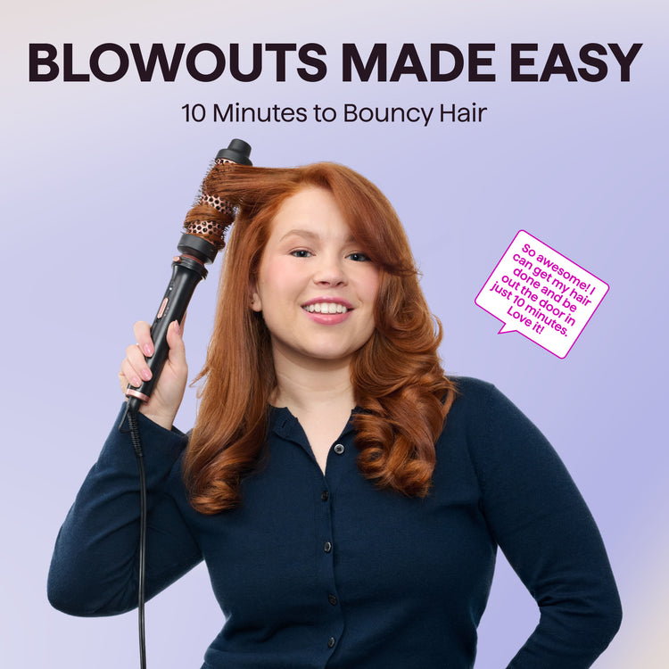 Wavytalk 3 in 1 Curling Wand Set with Heated Round Brush,Versatile Styling