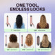 Wavytalk 5 in 1 Curling Iron Set with Heated Round Brush for Blowout Look